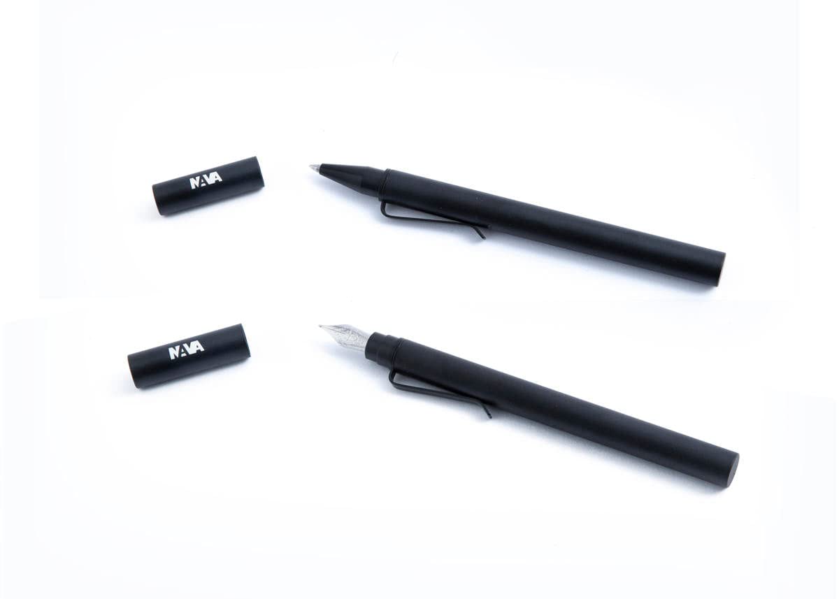nava-design-magnetica-penna-stilografica-alluminio-blu-argento-0-6mm-11-cm image 2
