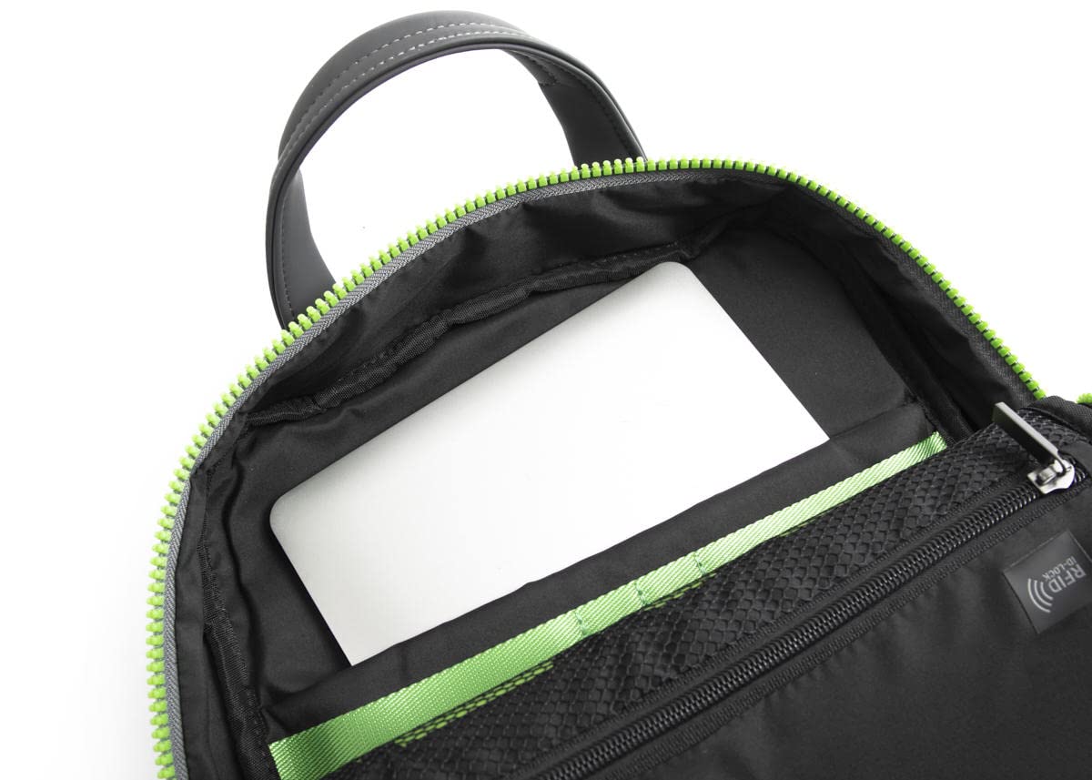 nava-design-easy-break-zaino-squadrato-rfid-porta-pc-13-3-grigio-scuro-verde-flu image 5