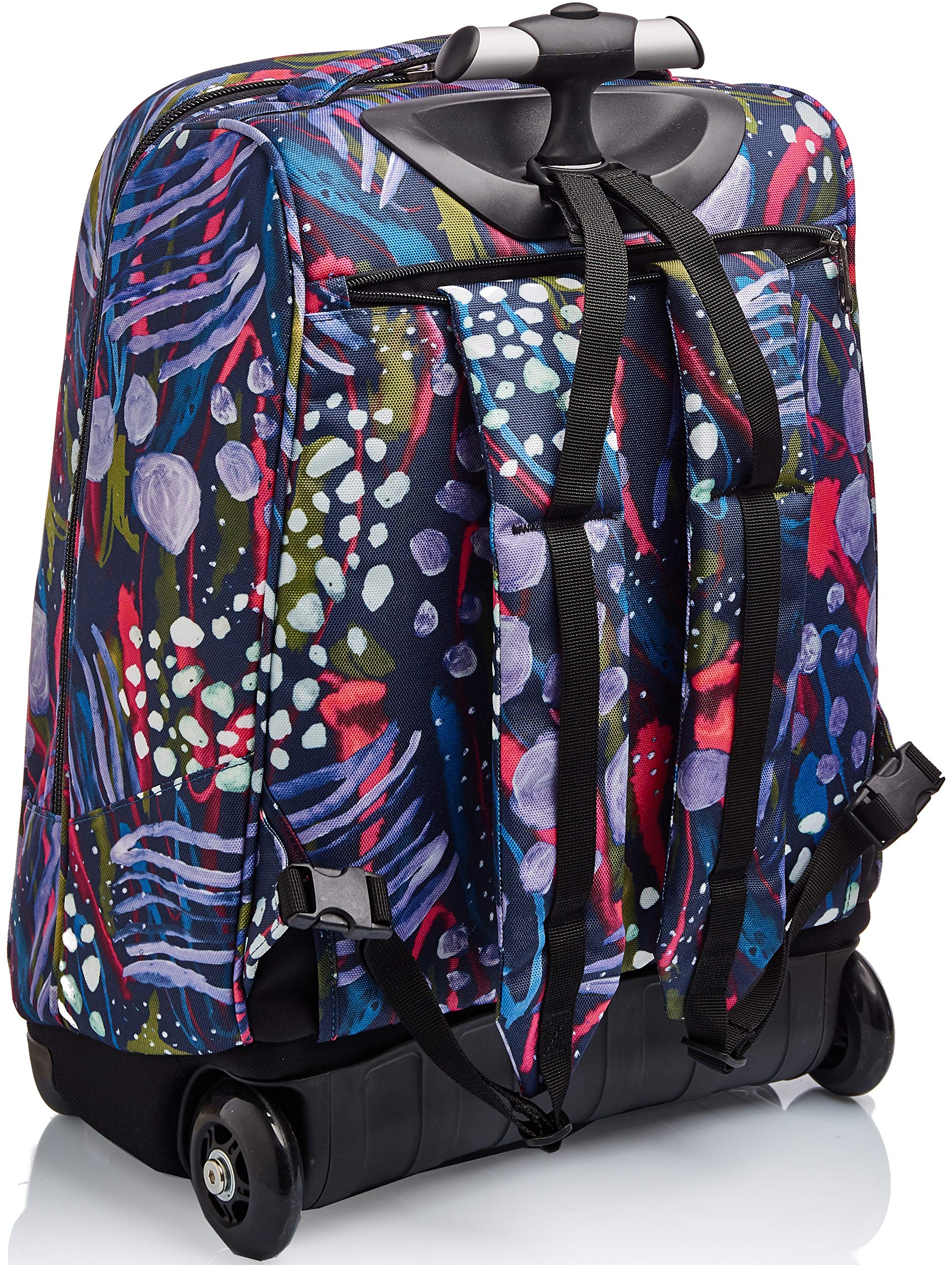 invicta-trolley-scuola-2-in-1-abstract-jungle-blu-zaino-e-trolley-35-lt-48x35x22 image 4