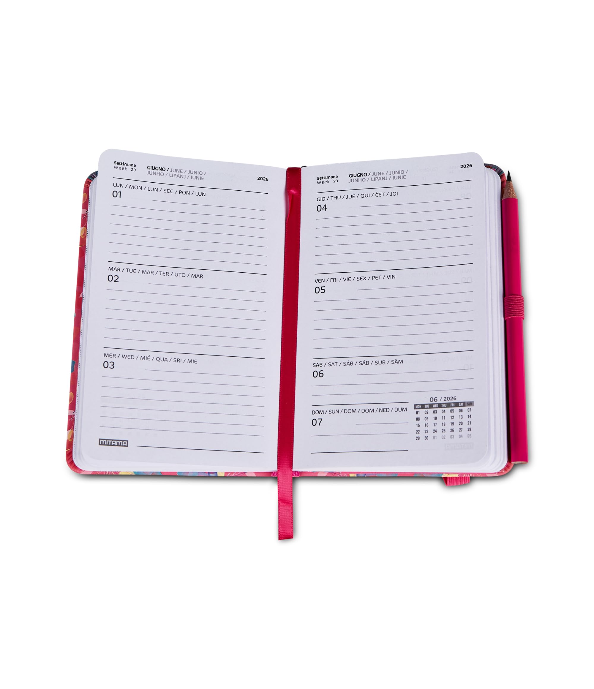 mitama-pocket-floreale-agenda-settimanale-2026-9x14-cm-18-mesi image 3