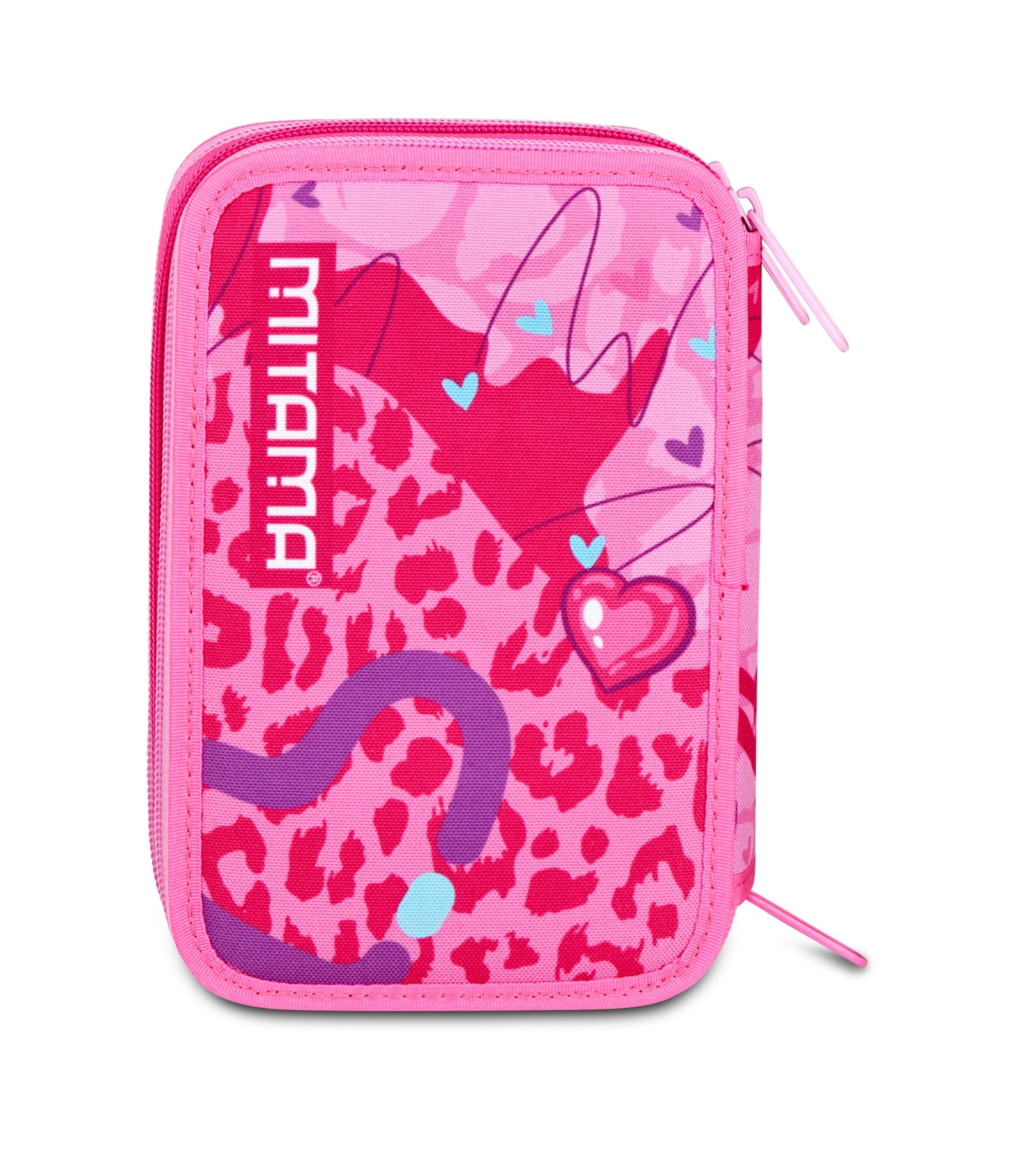 mitama-astuccio-scuola-3-scomparti-triplo-furrypink-47-pz-completo image 7