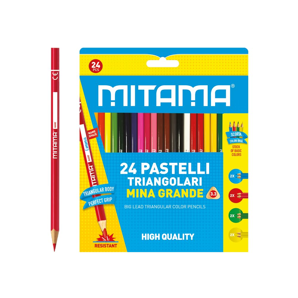 mitama-61992-pastelli-triangolari-laccati-confezione-24-pz image 1