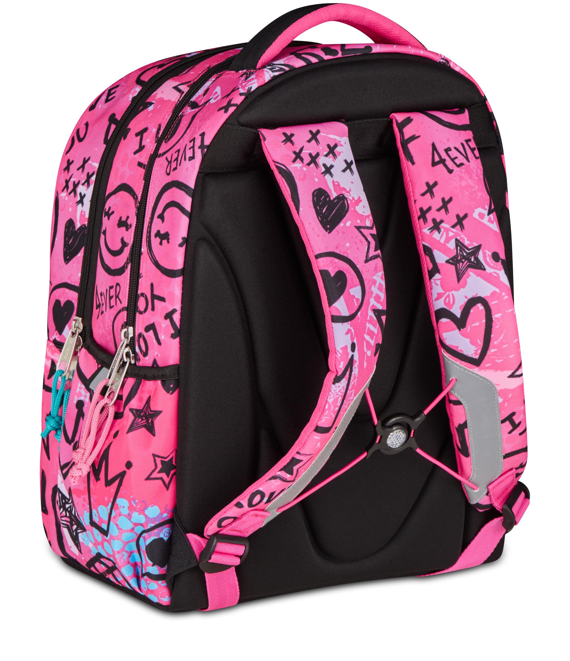 mitama-m-power-rocknlove-zaino-scuola-elementare-triplo-scomparto-rosa image 6