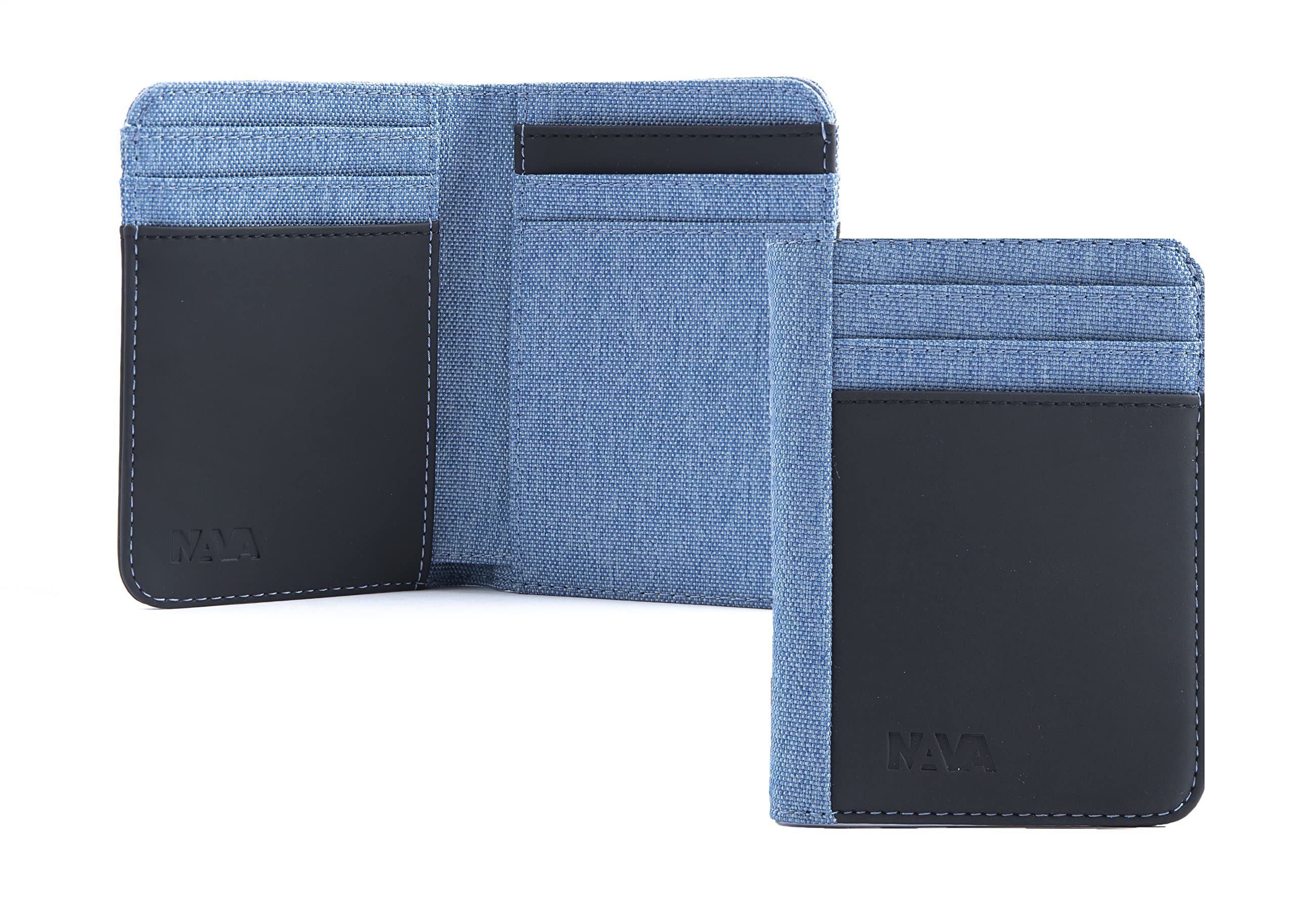 nava-design-twin-porta-carte-12-tasche-con-rfid-azzurro-11-x-8-cm image 1