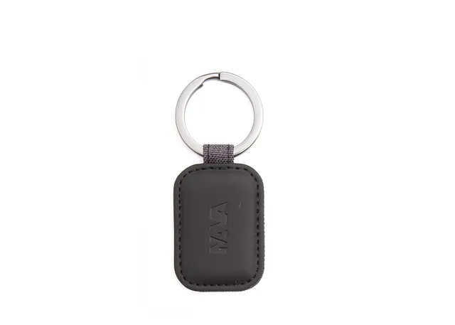 nava-design-twin-portachiavi-ovale-in-pu-e-tessuto-antracite-9-x-3-cm image 1