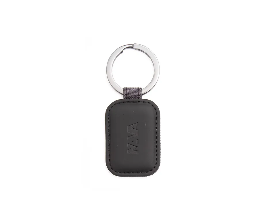nava-design-twin-portachiavi-ovale-in-pu-e-tessuto-antracite-9-x-3-cm image 1