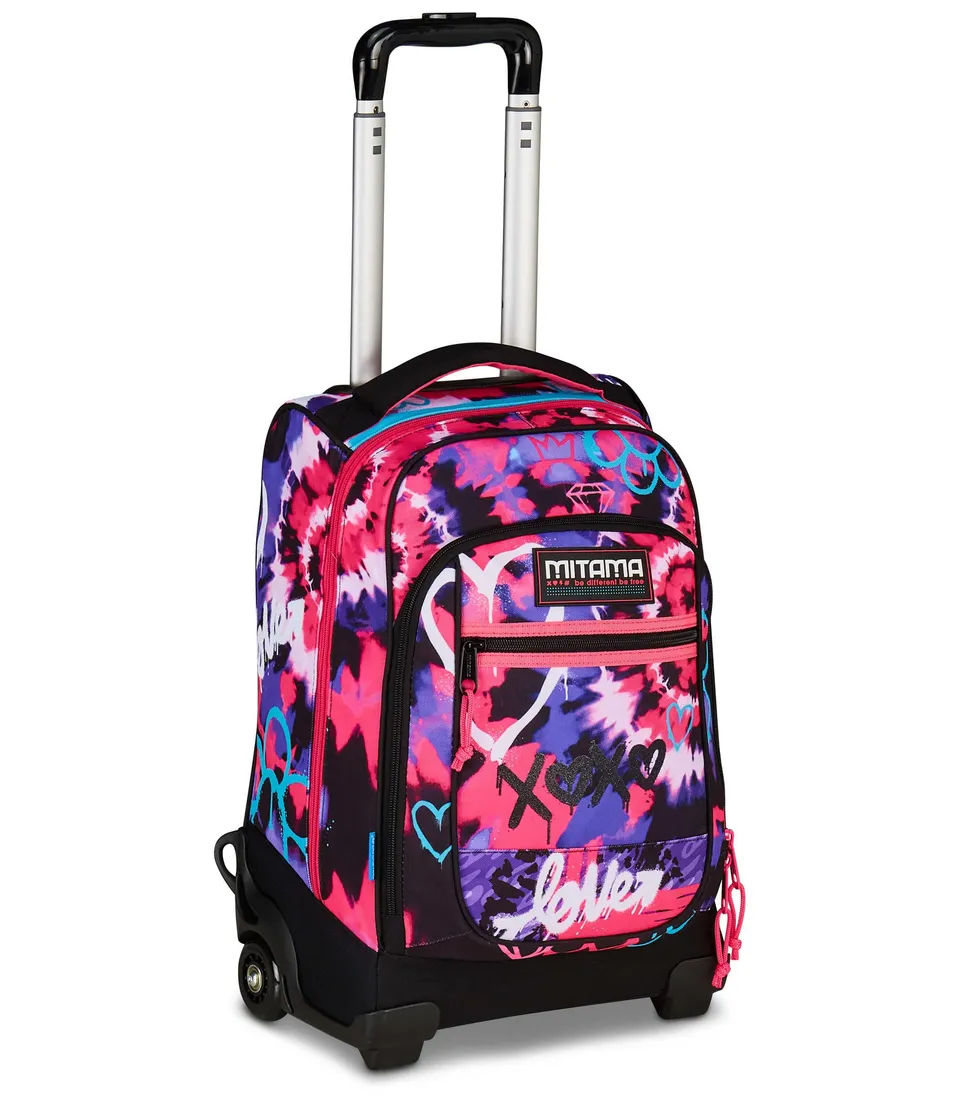 mitama-trolley-scuola-dr-junior-tyelove-fucsia-viola-con-doppia-maniglia image 1
