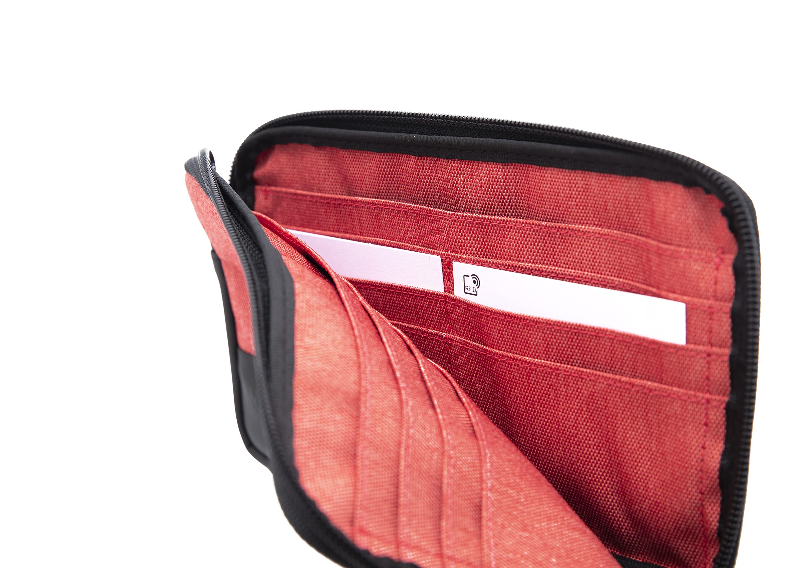 nava-design-twin-astuccio-carry-all-con-zip-12-tasche-e-rfid-rosso-corallo-20x11 image 3