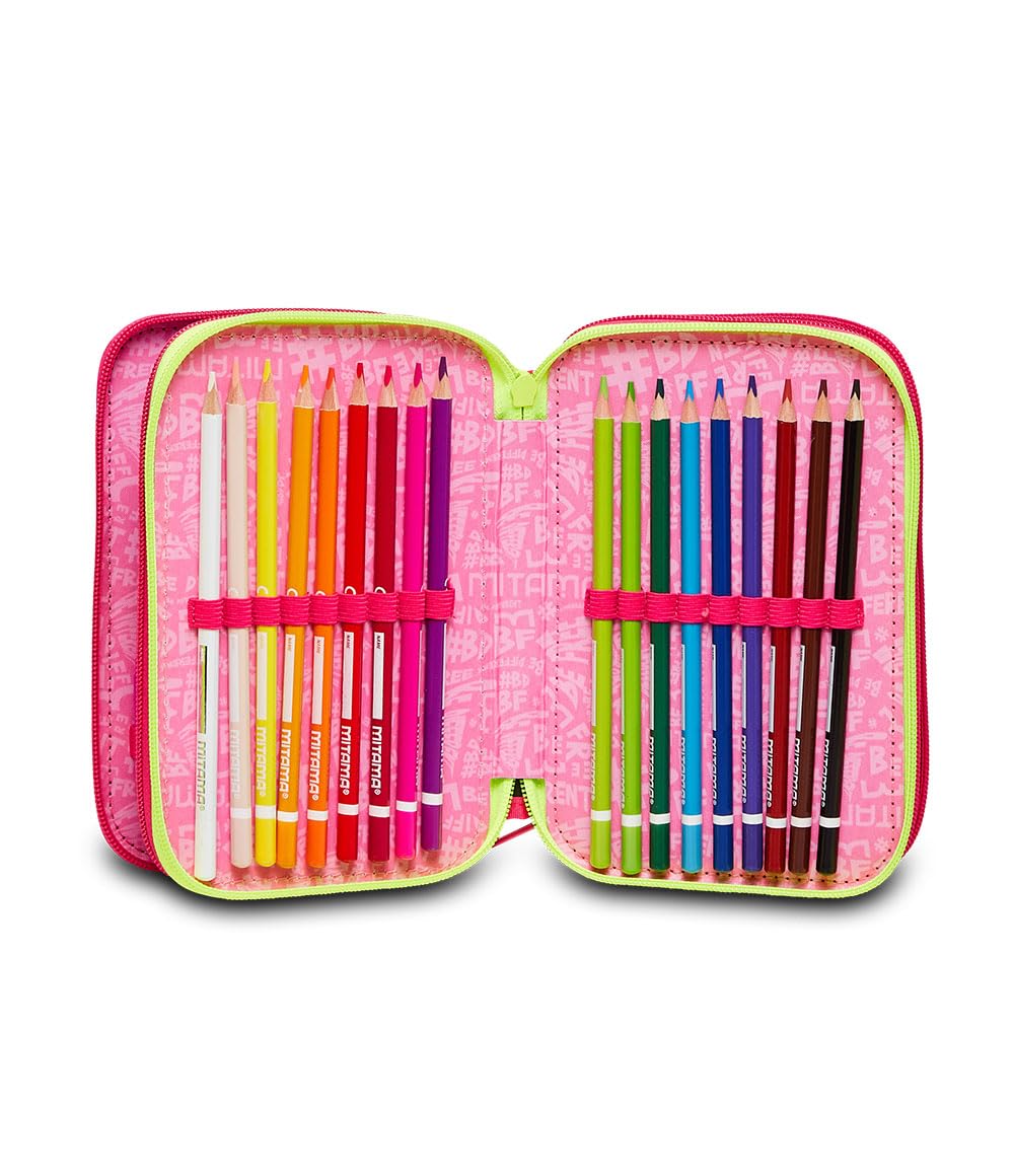 mitama-triplo-candy-boom-astuccio-scuola-3-scomparti-rosa image 4