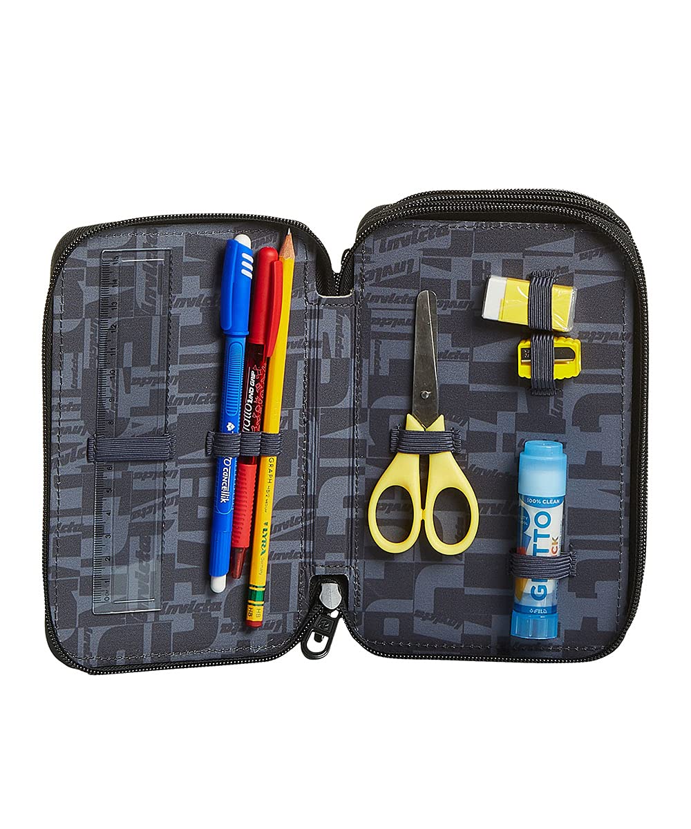 invicta-astuccio-scuola-3-zip-twist-camo-verde-completo-40-pz image 3