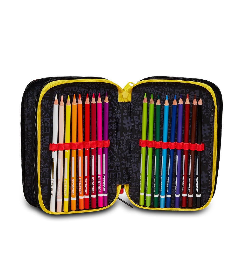 mitama-triplo-creatures-astuccio-scuola-3-scomparti-da-47-pezzi-multicolore image 4