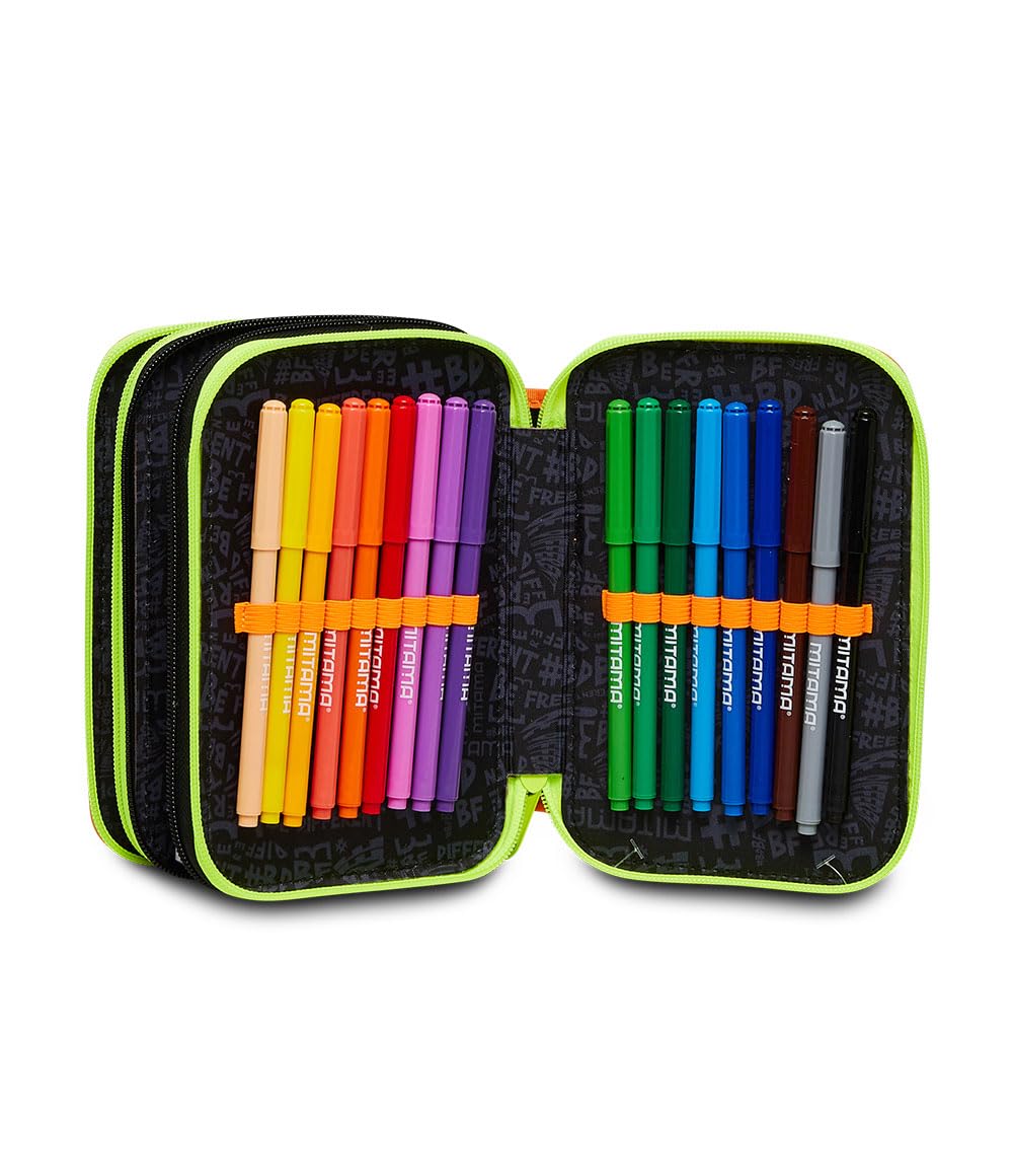 mitama-triplo-metaverse-astuccio-scuola-3-scomparti-nero-completo-47-pezzi image 3
