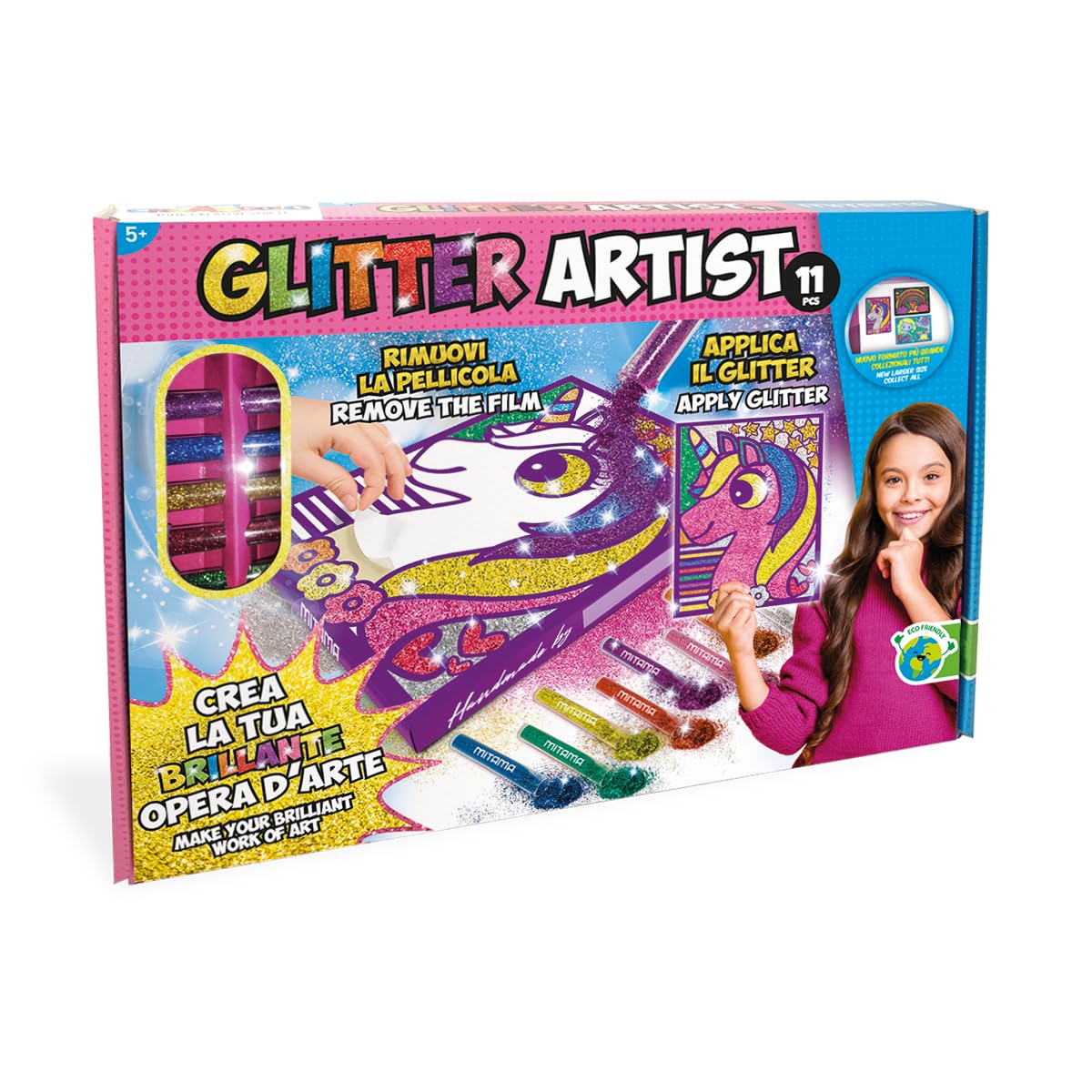 mitama-creangolo-glitter-artist-11-pz-quadretto-adesivo-unicorno image 1