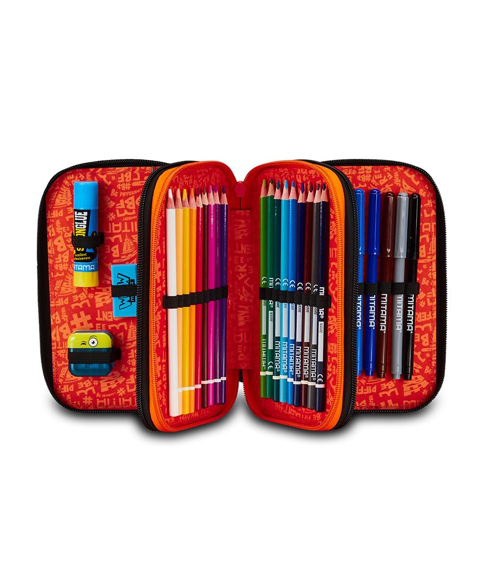 mitama-astuccio-scuola-3-scomparti-triplo-tiger-wild-47-pz-completo image 2