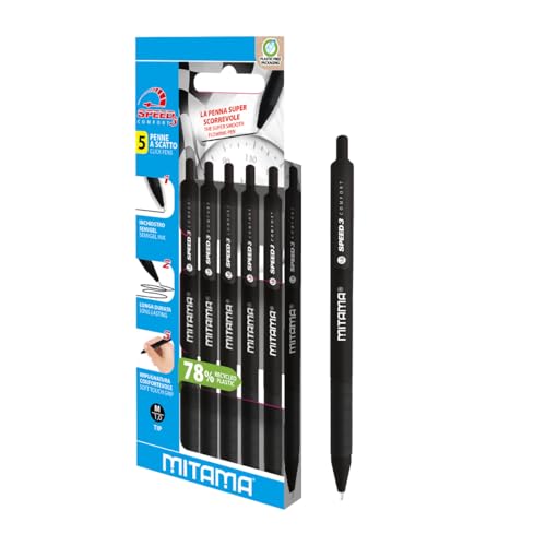 mitama-speed3-penna-a-scatto-semigel-1-0-nera-astuccio-5-pezzi image 2