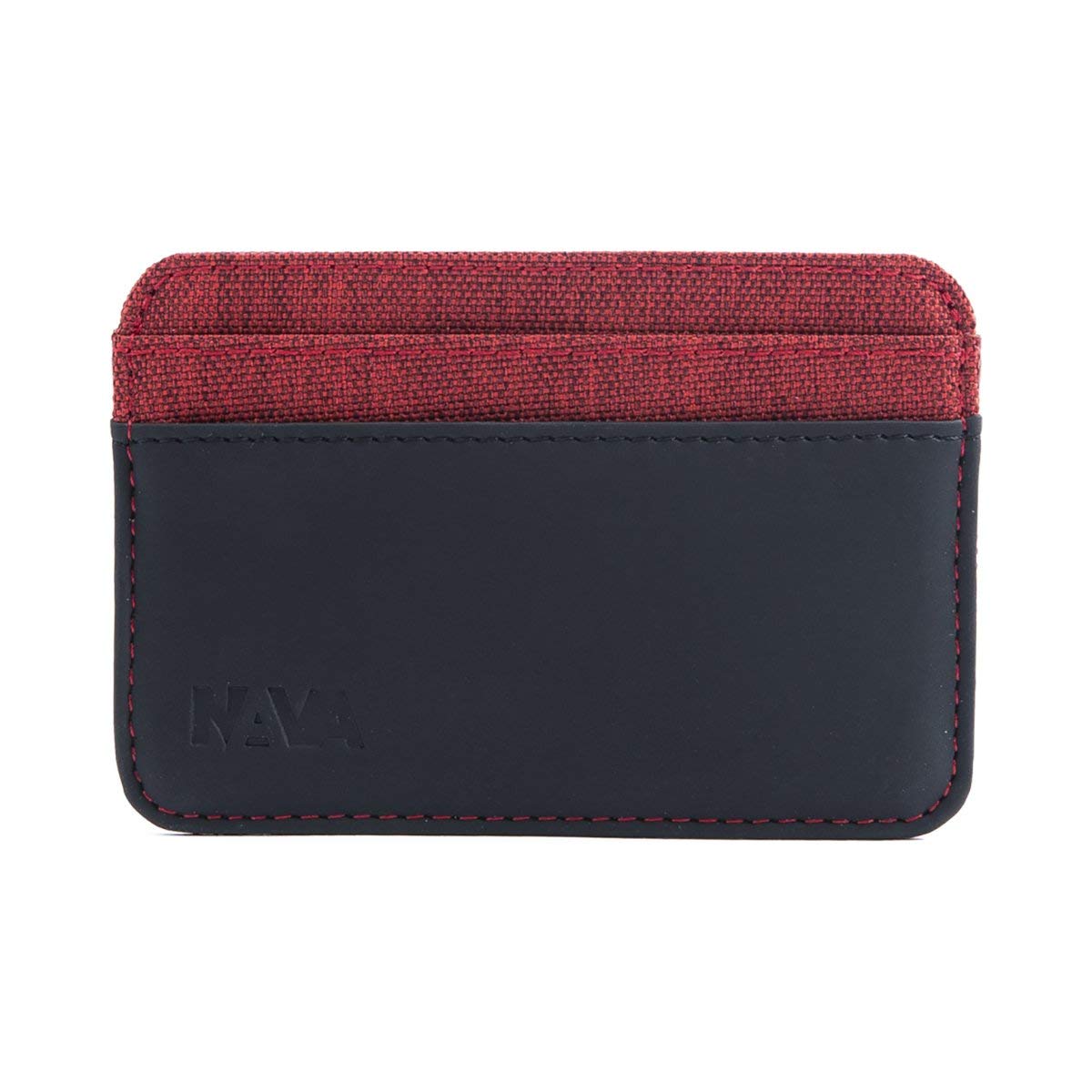 nava-design-twin-porta-carte-di-credito-4-tasche-rfid-7-x-10-cm-rosso image 1