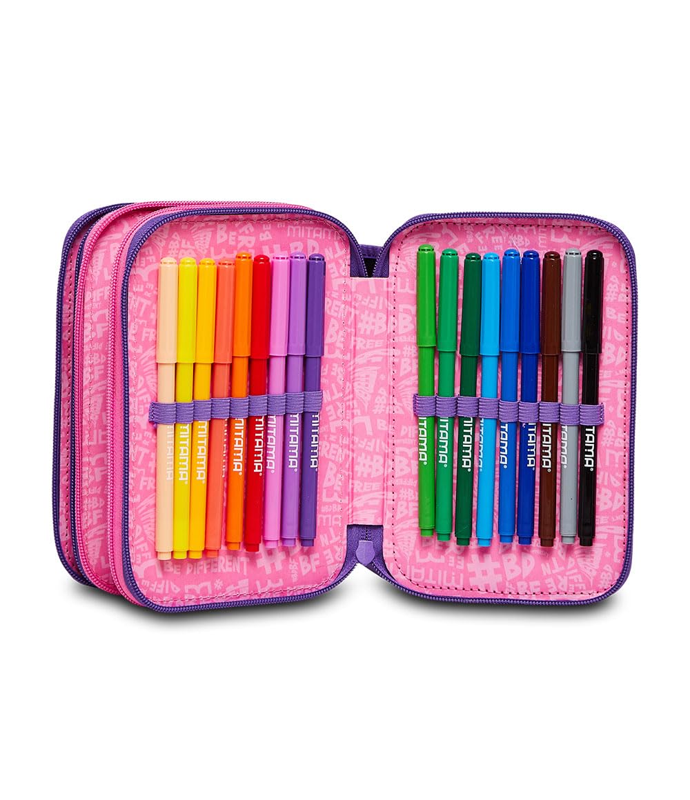 mitama-astuccio-scuola-3-scomparti-triplo-star-e-fun-multicolore-47-pz-incluso image 3