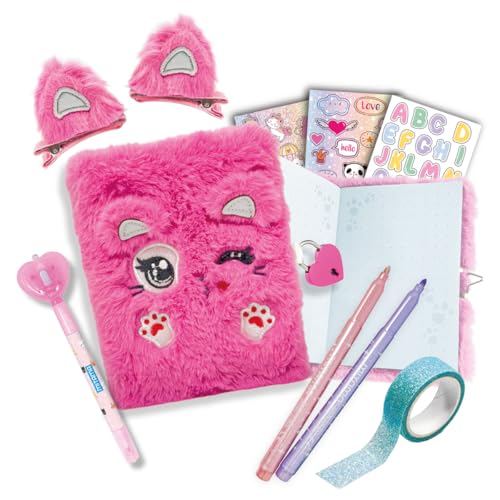 mitama-gattino-scatola-con-diario-segreto-con-lucchetto-in-peluche image 4