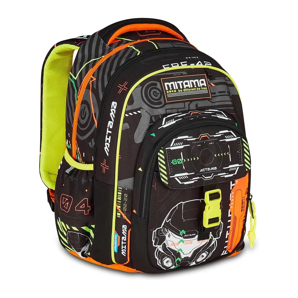 mitama-zaino-scuola-new-plus-fluo-battle-triplo-scomparto-30l image 1