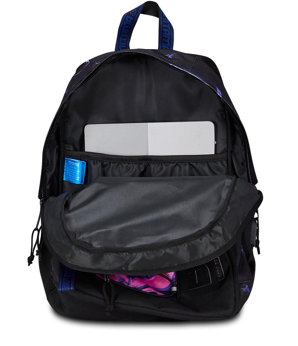 mitama-pink-smoke-zaino-triplo-scomparto-con-tasca-porta-pc-nero-rosa image 5