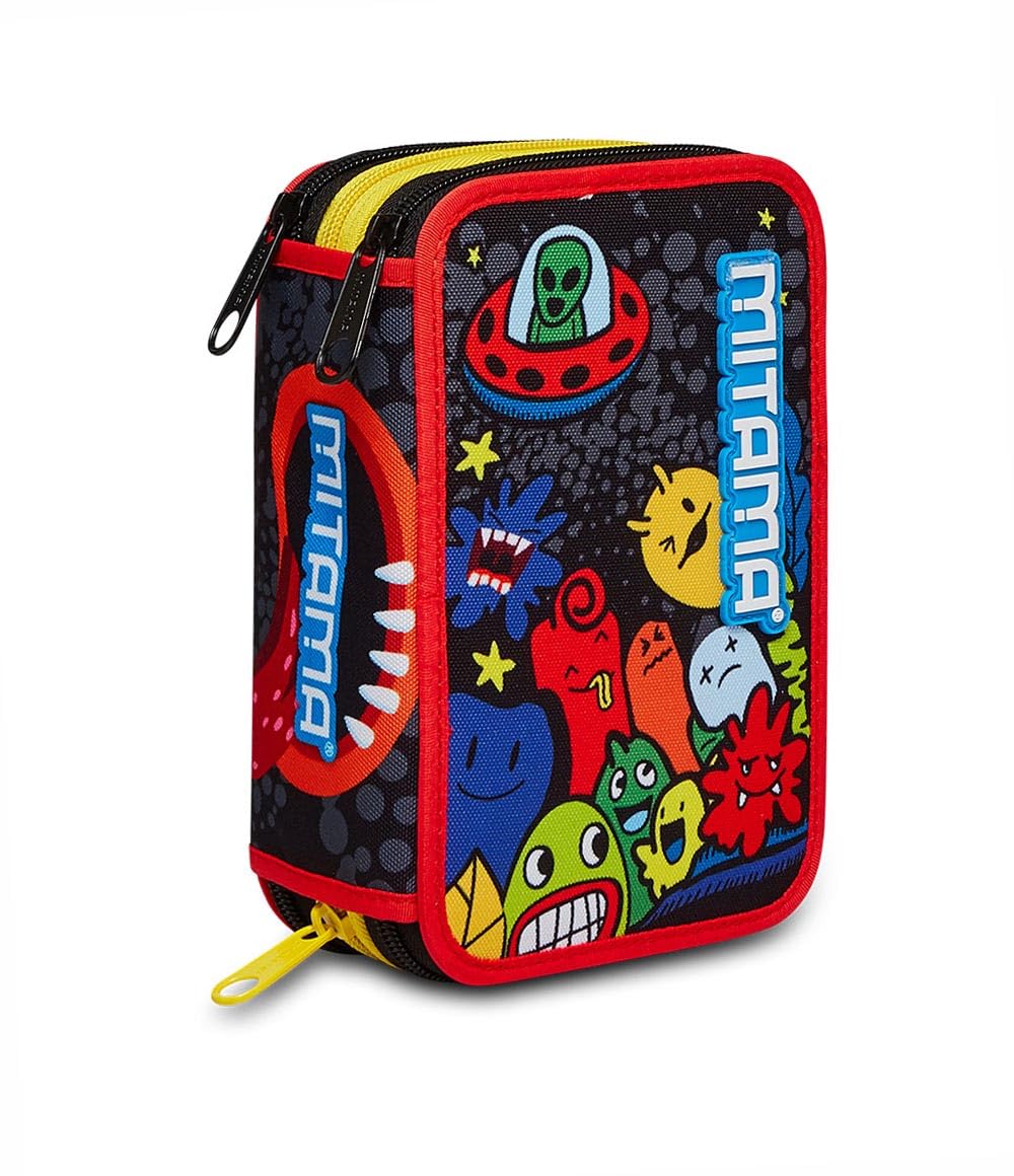 mitama-triplo-creatures-astuccio-scuola-3-scomparti-da-47-pezzi-multicolore image 1