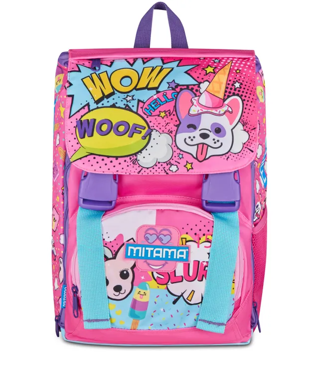 mitama-4zip-puppyslurp-zaino-scuola-elementare-estensibile-21-28l-fuchsia image 1