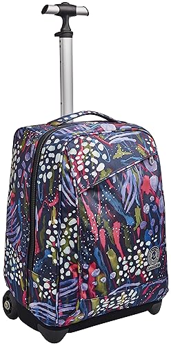invicta-trolley-scuola-2-in-1-abstract-jungle-blu-zaino-e-trolley-35-lt-48x35x22 image 8