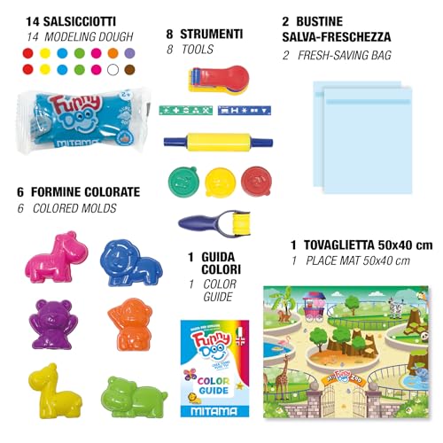 mitama-my-zoo-bag-funny-doo-pasta-da-modellare-30-pezzi-con-formine-zoo image 8