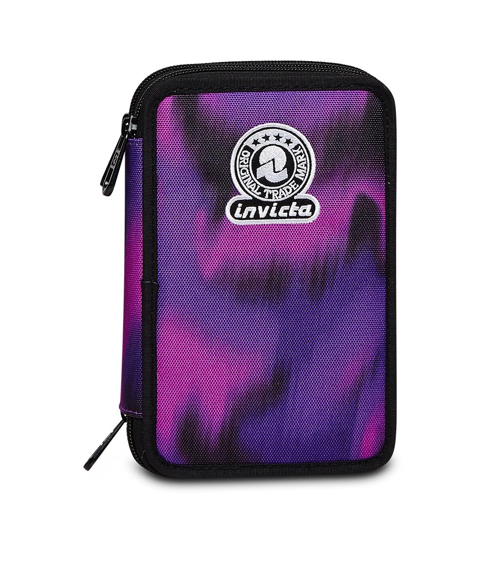 invicta-astuccio-scuola-3-zip-fantasy-viola-triplo-scomparto-completo-44-pezzi image 7
