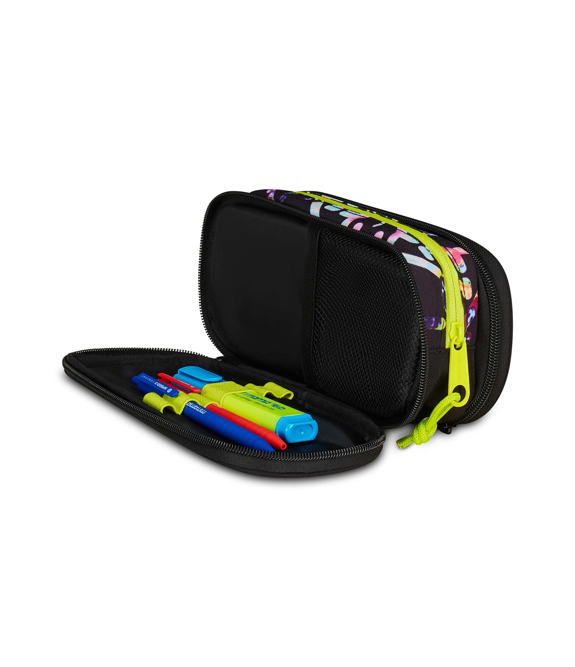 mitama-astuccio-scuola-zipack-nero-triplo-scomparto-completo image 5
