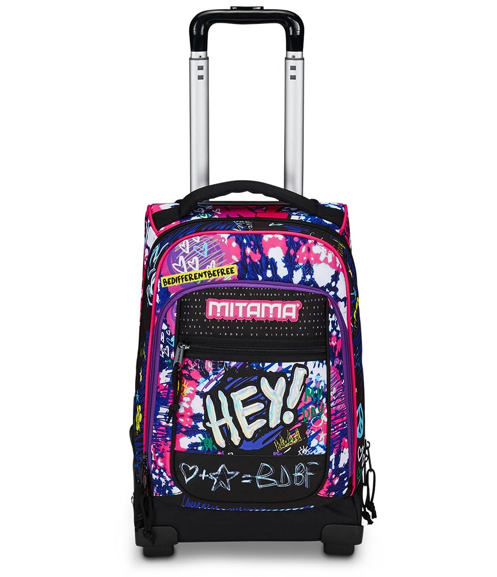 mitama-trolley-dr-junior-hey-dye-trolley-scuola-rosa-e-nero-35-l image 2