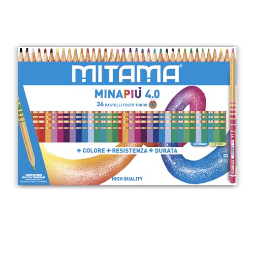 mitama-minapi-4-0-pastelli-36-pezzi-mina-4-mm-con-fluo-e-metallic image 2