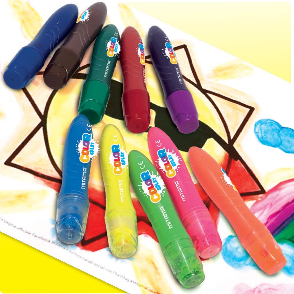 mitama-colorsplat-10-maxi-tubi-tempera-lavabile-24-ml-pennello-e-disegno image 3