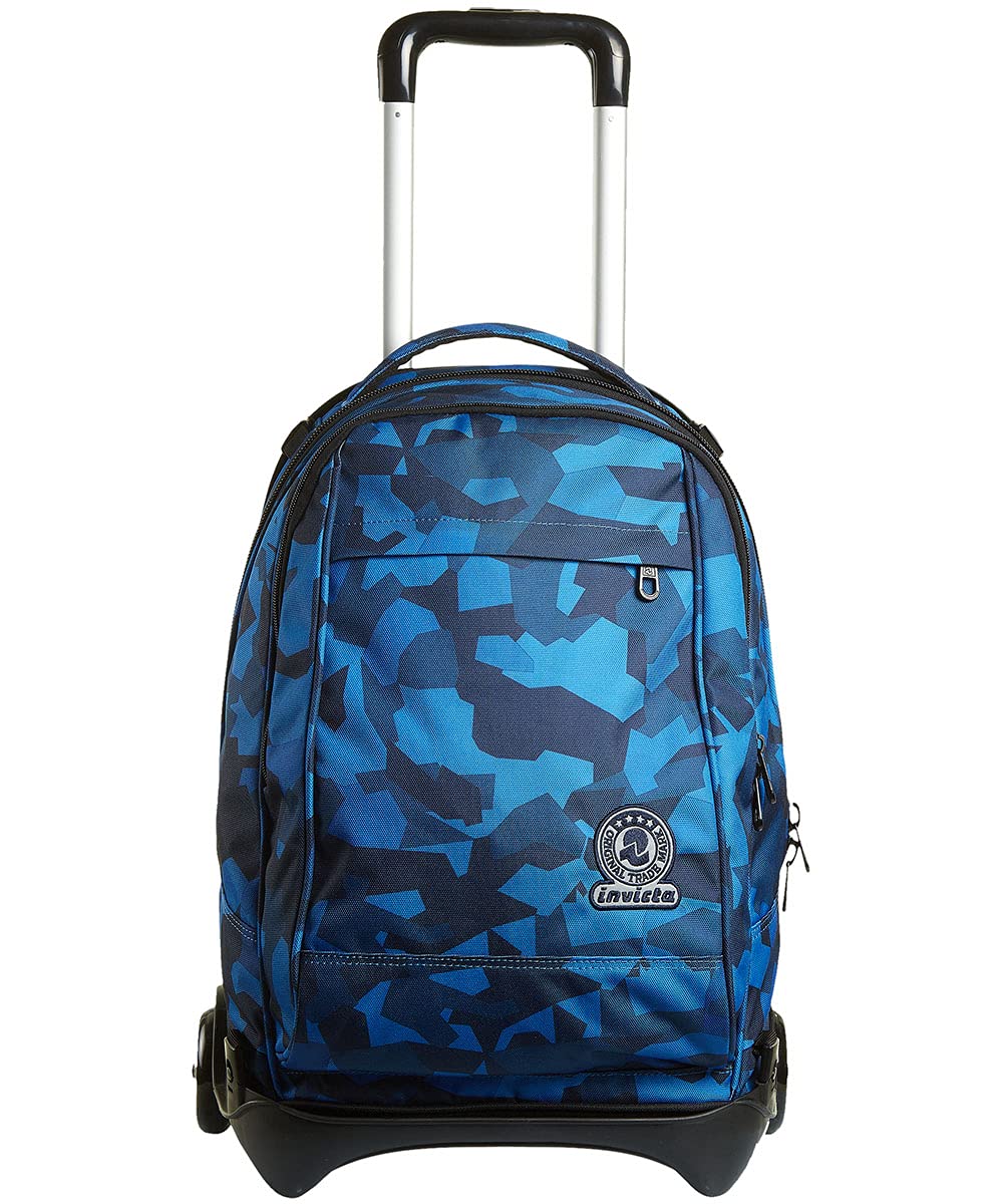 invicta-trolley-scuola-tech-blu-camo-squared-3-in-1-zaino-con-carrello-sganciabi image 2