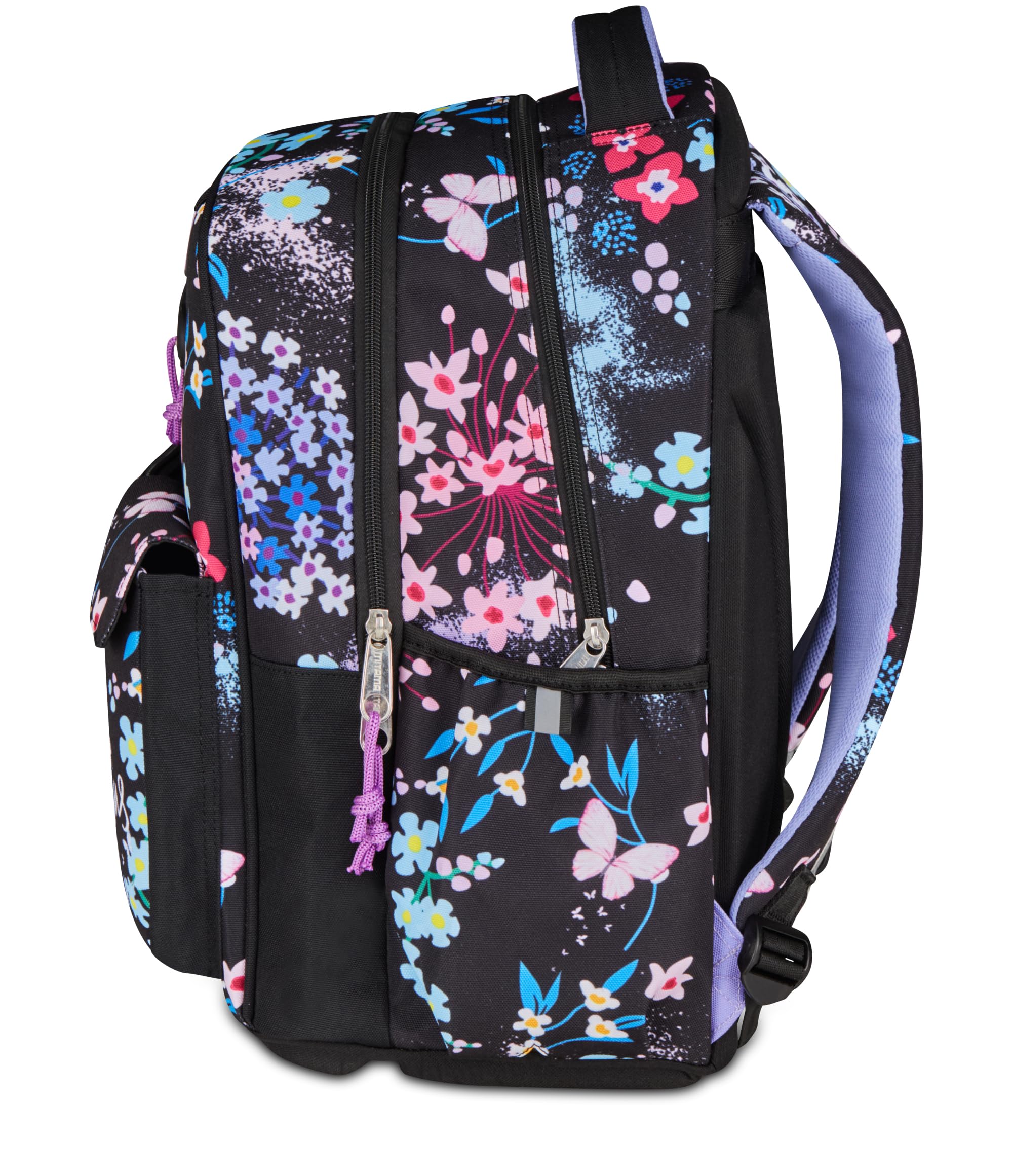mitama-m-power-trendyflowers-zaino-scuola-elementare-triplo-scomparto-viola image 4