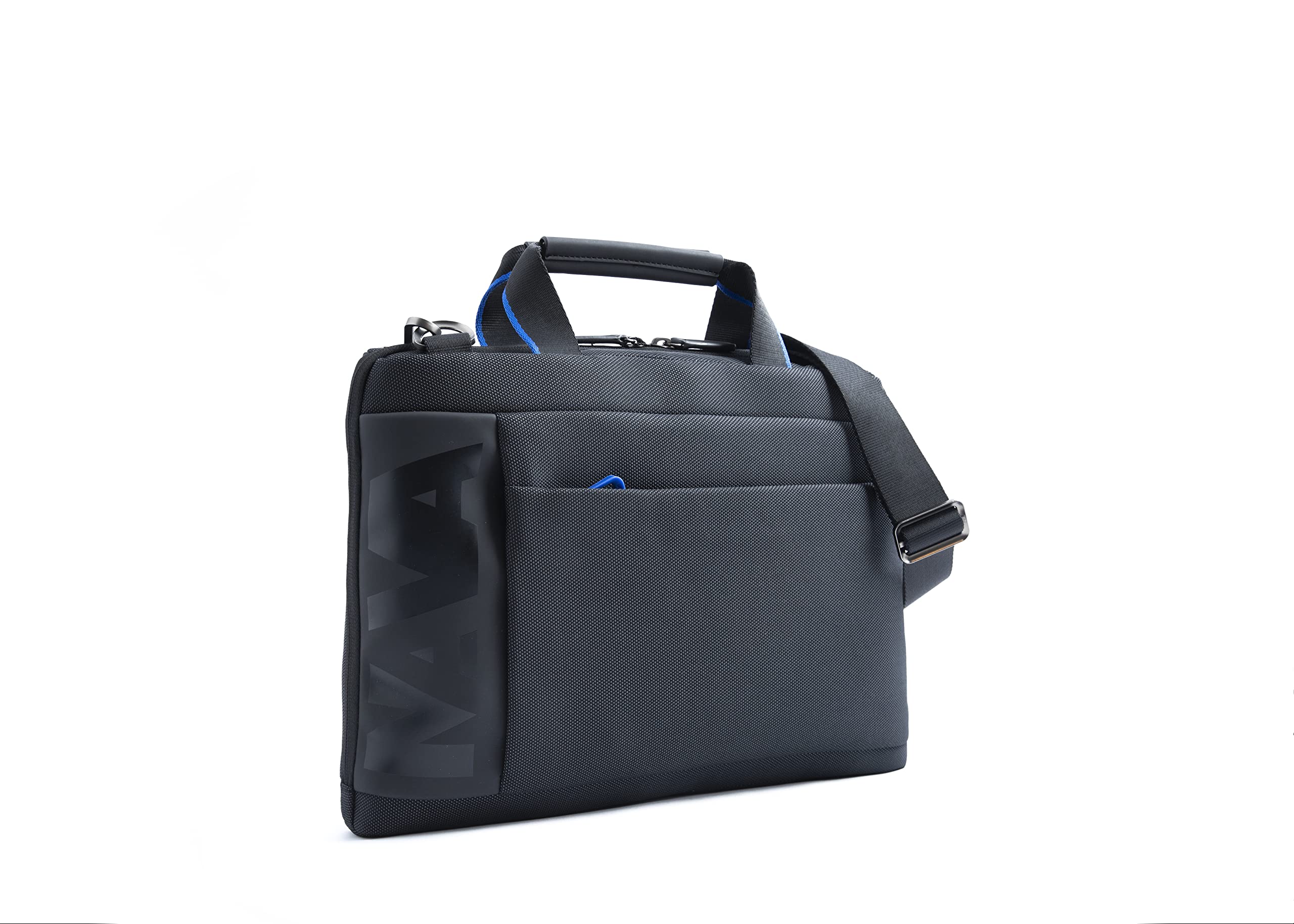 nava-design-cross-borsa-a-tracolla-poliestere-nero-blu-porta-tablet-43-x-29-x-11 image 2