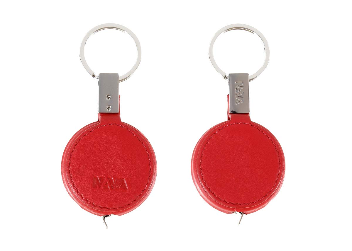 nava-design-smooth-portachiavi-in-pelle-con-metro-integrato-rosso-4x9x2-cm image 1