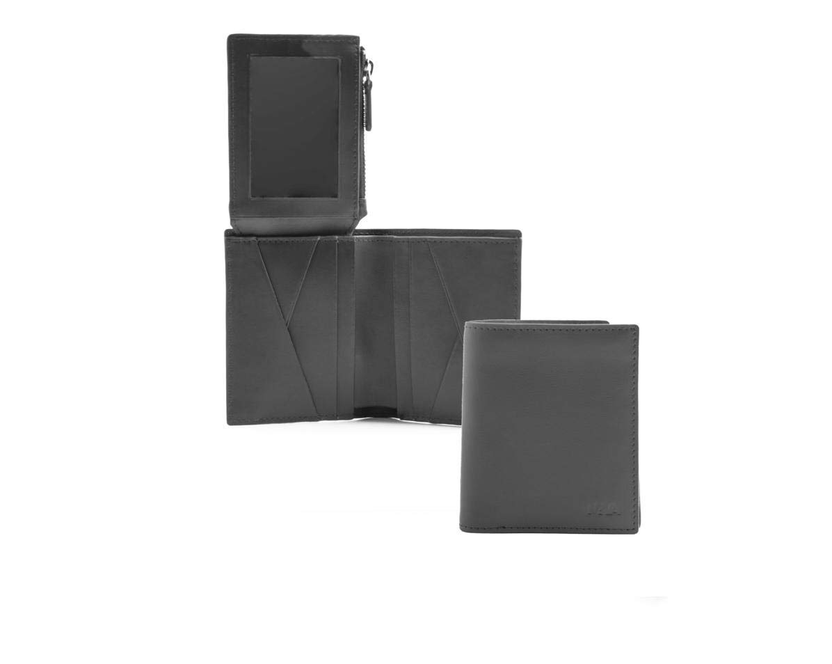 nava-design-metric-portafoglio-uomo-pelle-nero-9-carte-con-zip-rfid-11-x-8-cm image 1