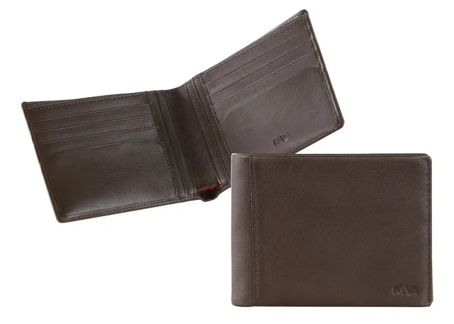 nava-design-smooth-portafoglio-uomo-slim-8-slot-portamonete-marrone-con-bottone image 1