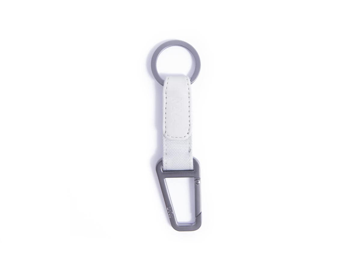 nava-design-twin-colors-portachiavi-anello-moschettone-bianco-lime-13x3-cm image 1