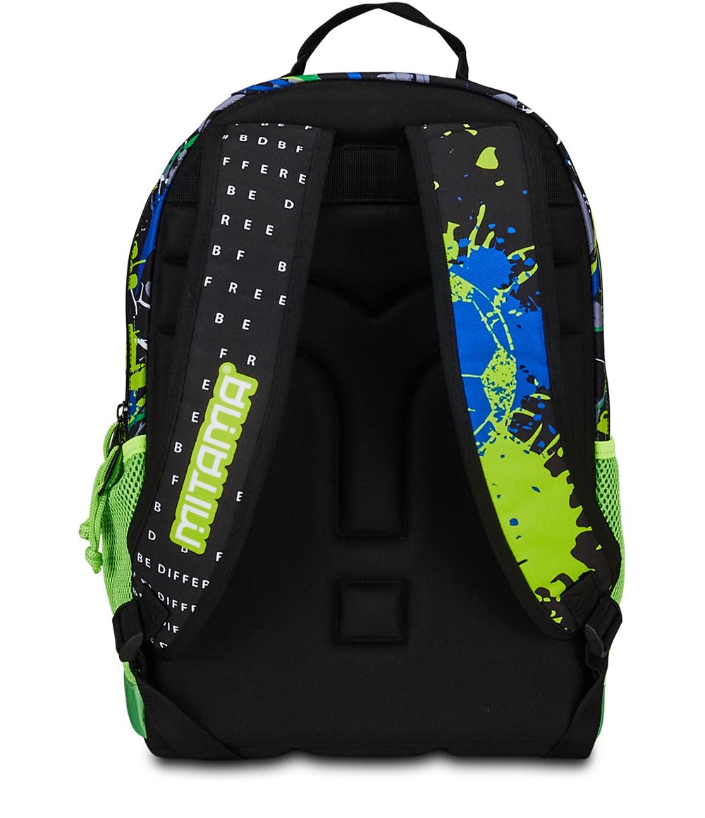 mitama-road-to-win-zaino-scuola-triplo-scomparto-verde-e-nero image 3