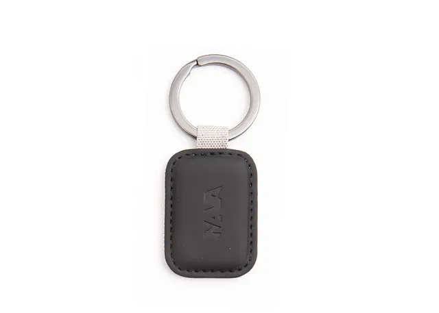 nava-design-twin-portachiavi-ovale-in-pu-e-tessuto-bianco-9x3-cm image 1