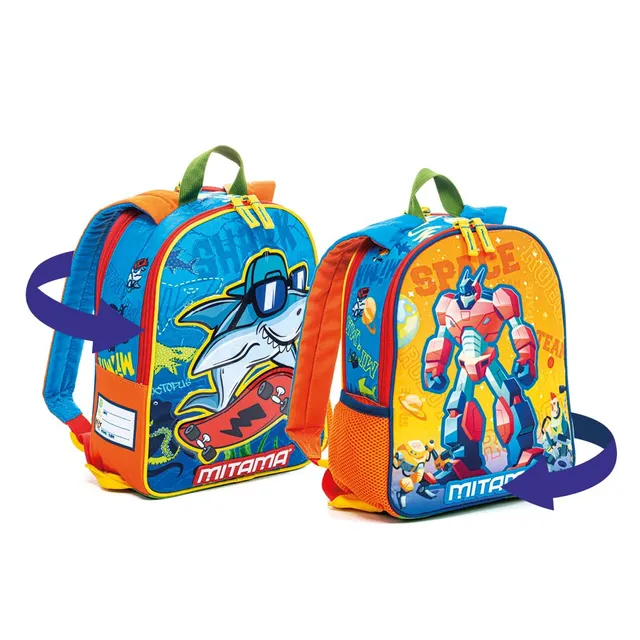 mitama-spinny-robot-shark-zaino-double-face-impermeabile-8-2-l-per-asilo image 1
