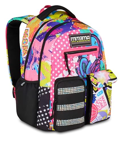 mitama-zaino-new-plus-music-sticker-rosa-zaino-scuola-elementare-30-l image 8