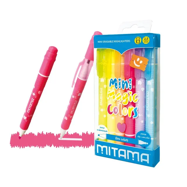 mitama-mini-magic-colors-6-evidenziatori-cancellabili-pastello image 1