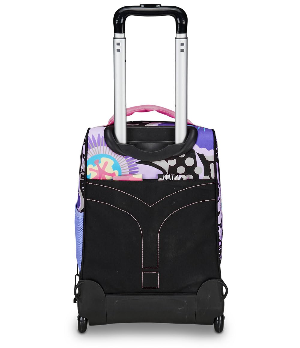 mitama-trolley-dr-junior-flower-fashion-trolley-scuola-viola-e-nero-35-l image 4