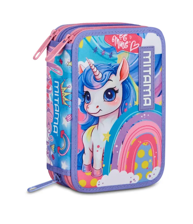 mitama-astuccio-scuola-3-scomparti-triplo-rainbow-dream-completo-47-pz image 1
