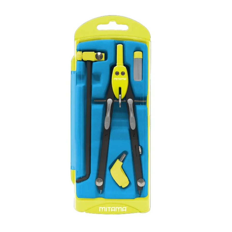 mitama-compasso-balaustrone-scuola-media-giallo-fluo-con-prolunga-540-mm image 1