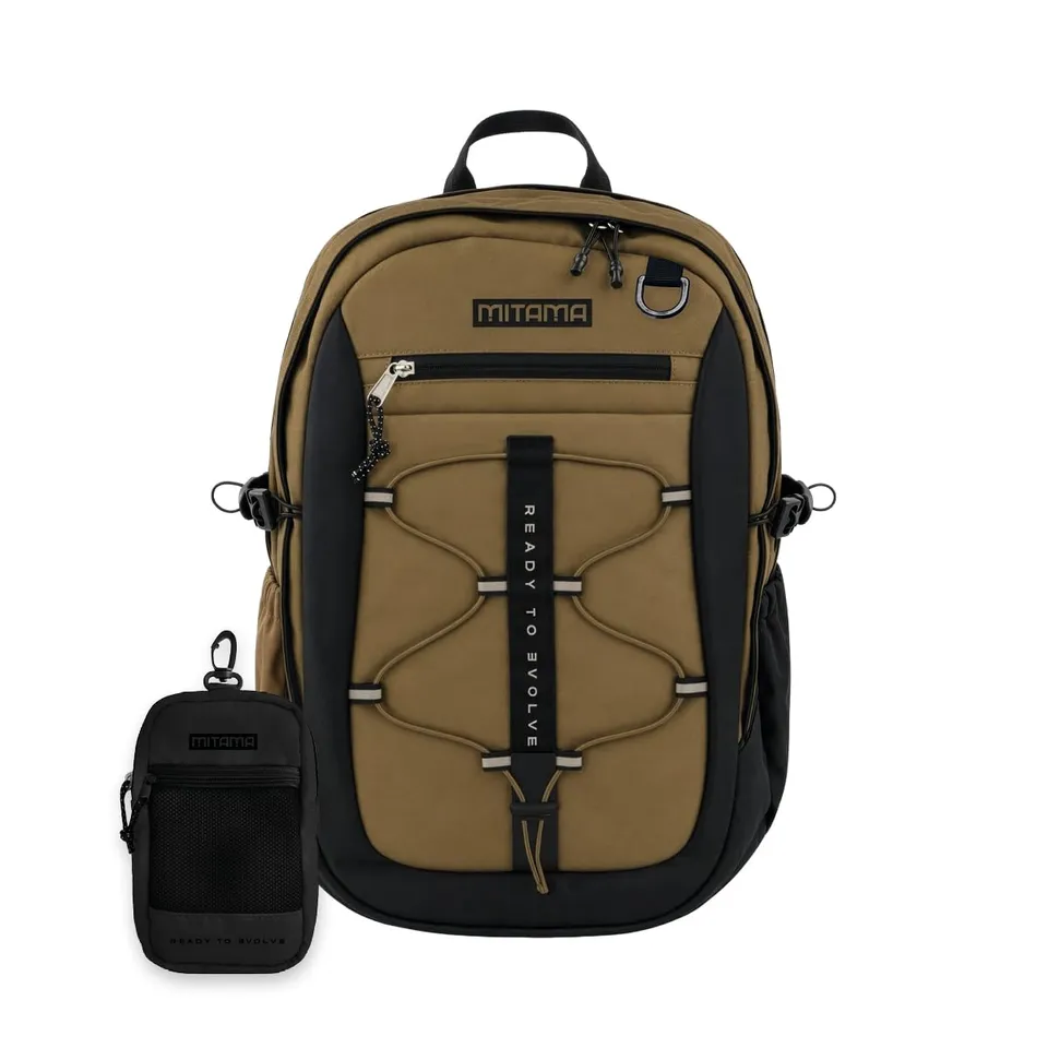mitama-rte-desert-khaki-zaino-doppio-scomparto-29l-con-astuccio-marrone image 1