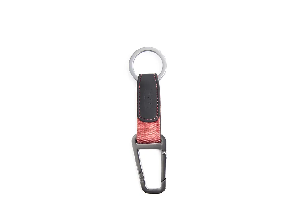 nava-design-twin-portachiavi-con-anello-e-moschettone-rosso-corallo-13x3-cm image 1